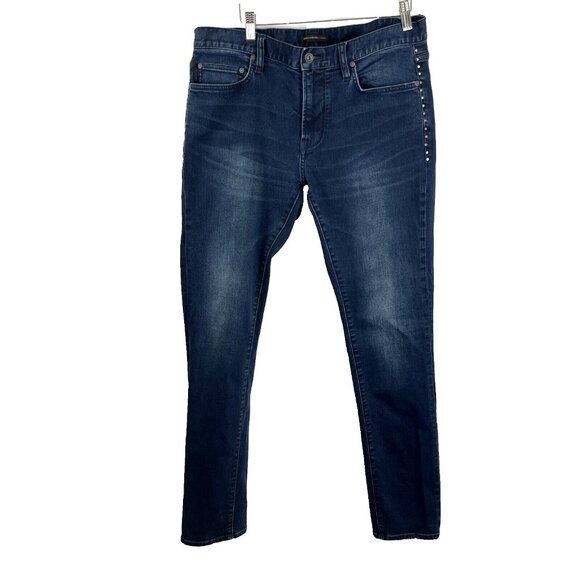 John Varvatos Wight Studded Skinny Jeans Mens Size 33 - Picture 2 of 15